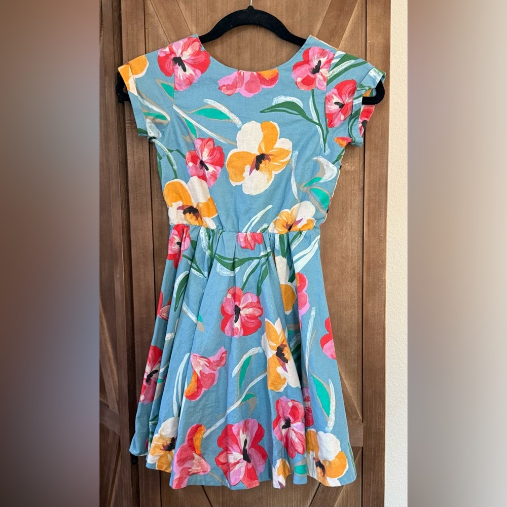 Tea Collection Pink and Orange Asymmetrical Sundress